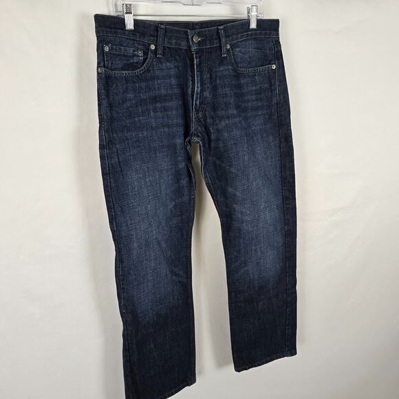 Levi's 514 Jeans Men's 34 x 30 Blue Dark Wash Classic Straight Fit Cotton EUC - Picture 13 of 16